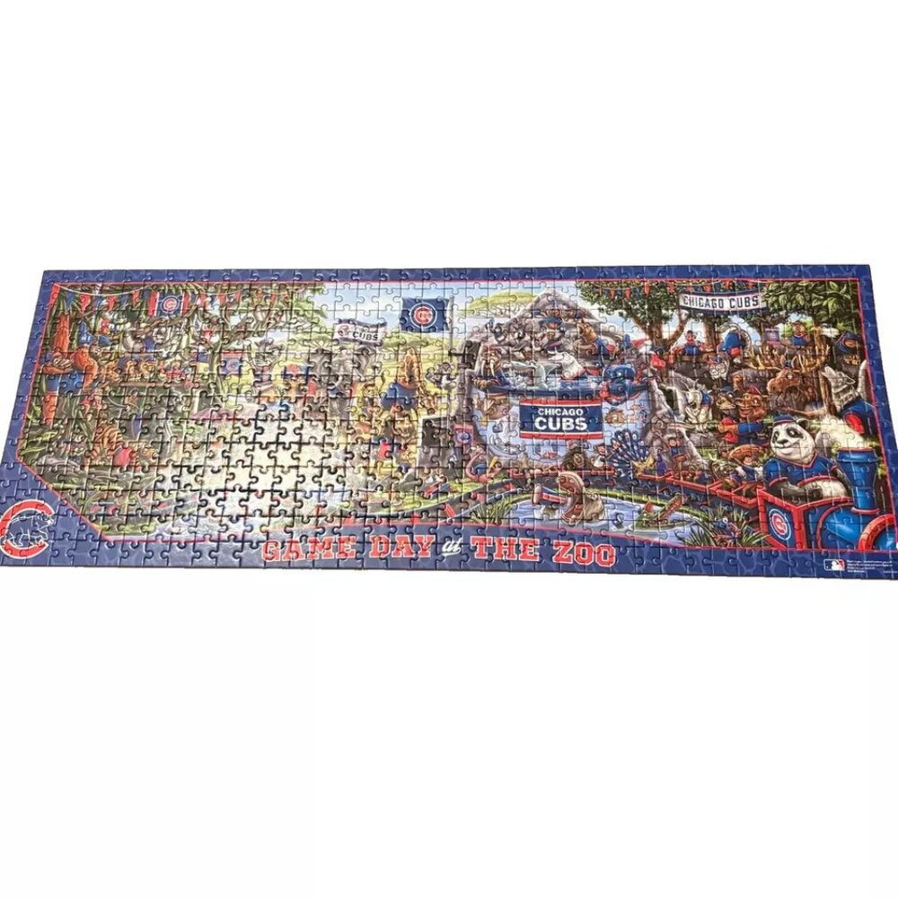 Chicago Cubs Baseball 500 Piece Jigsaw Puzzle You the Fan 28 x 10.5" Complete